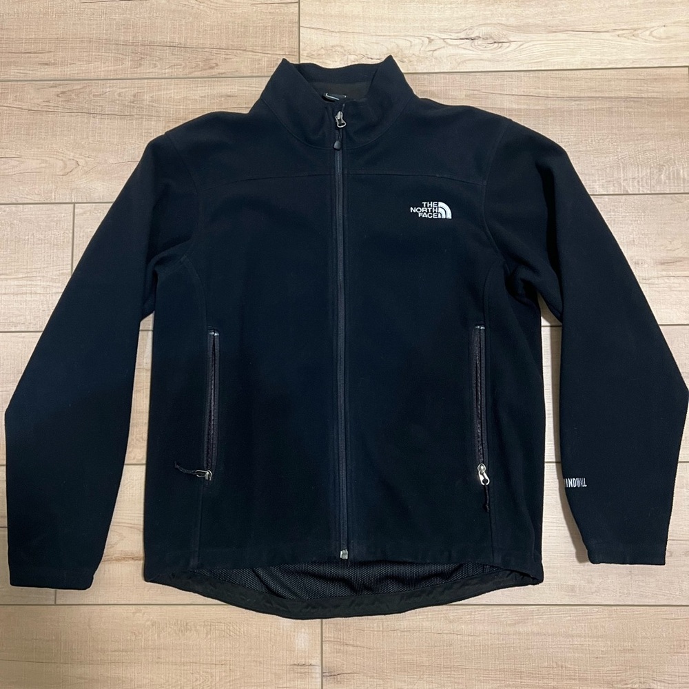 The North Face windfall black fleece zip up jacket